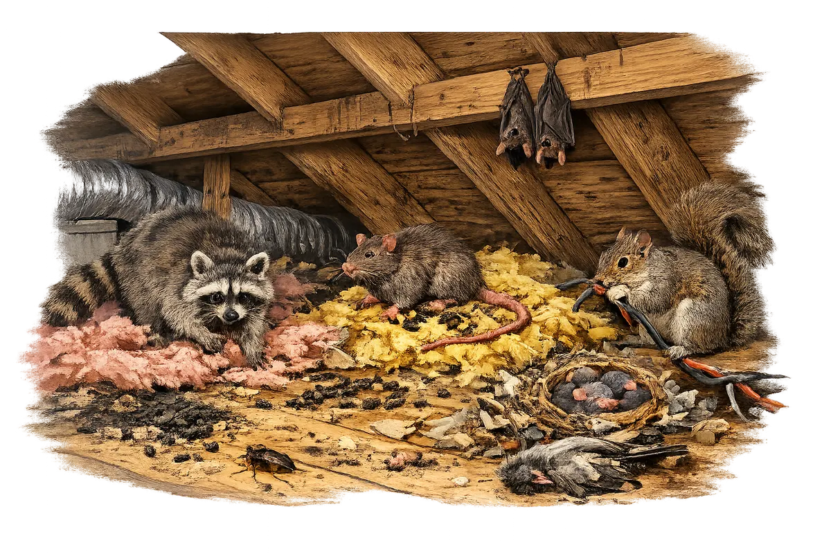 Signs of Attic Pest Contamination