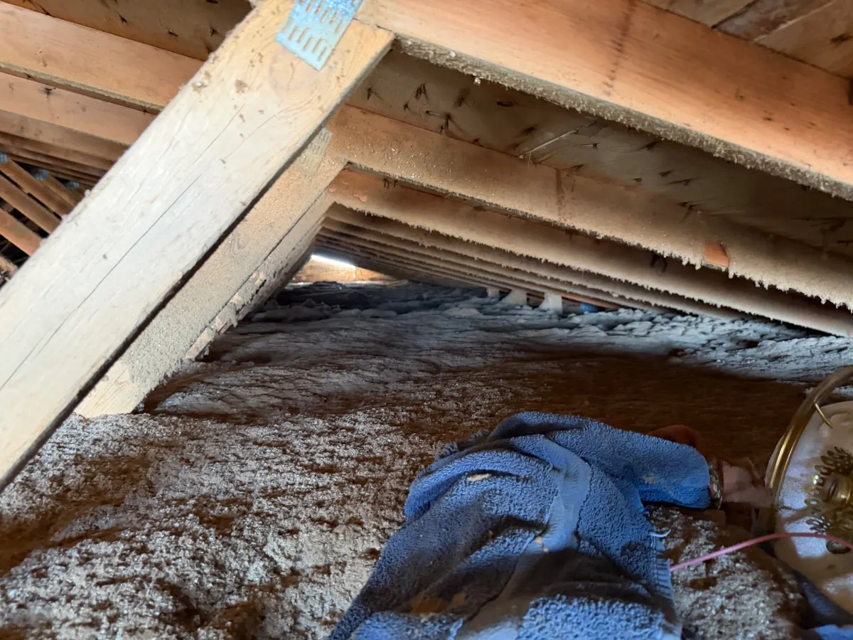 Before attic condition from American Fork before-and-after photo set 2