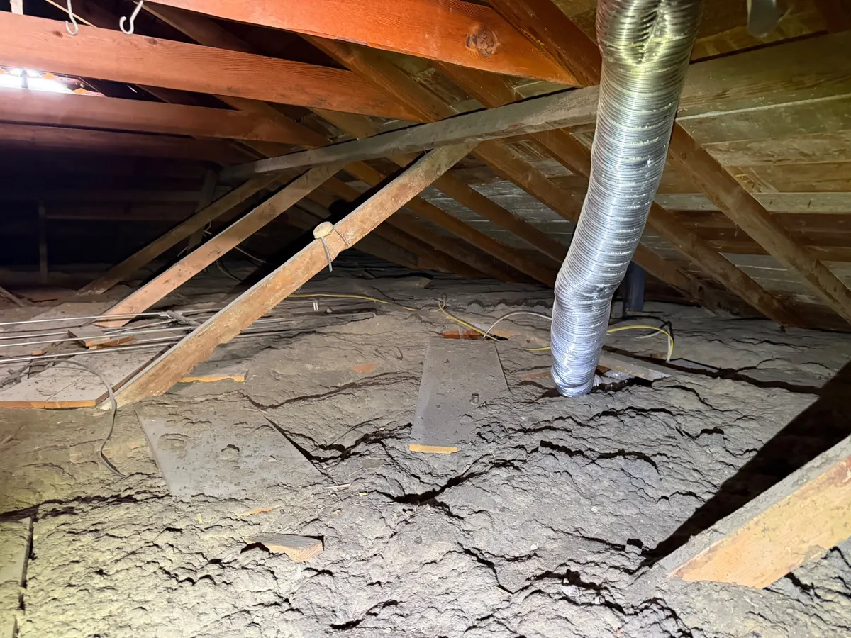 Before attic condition from Cottonwood Heights before-and-after photo set 1