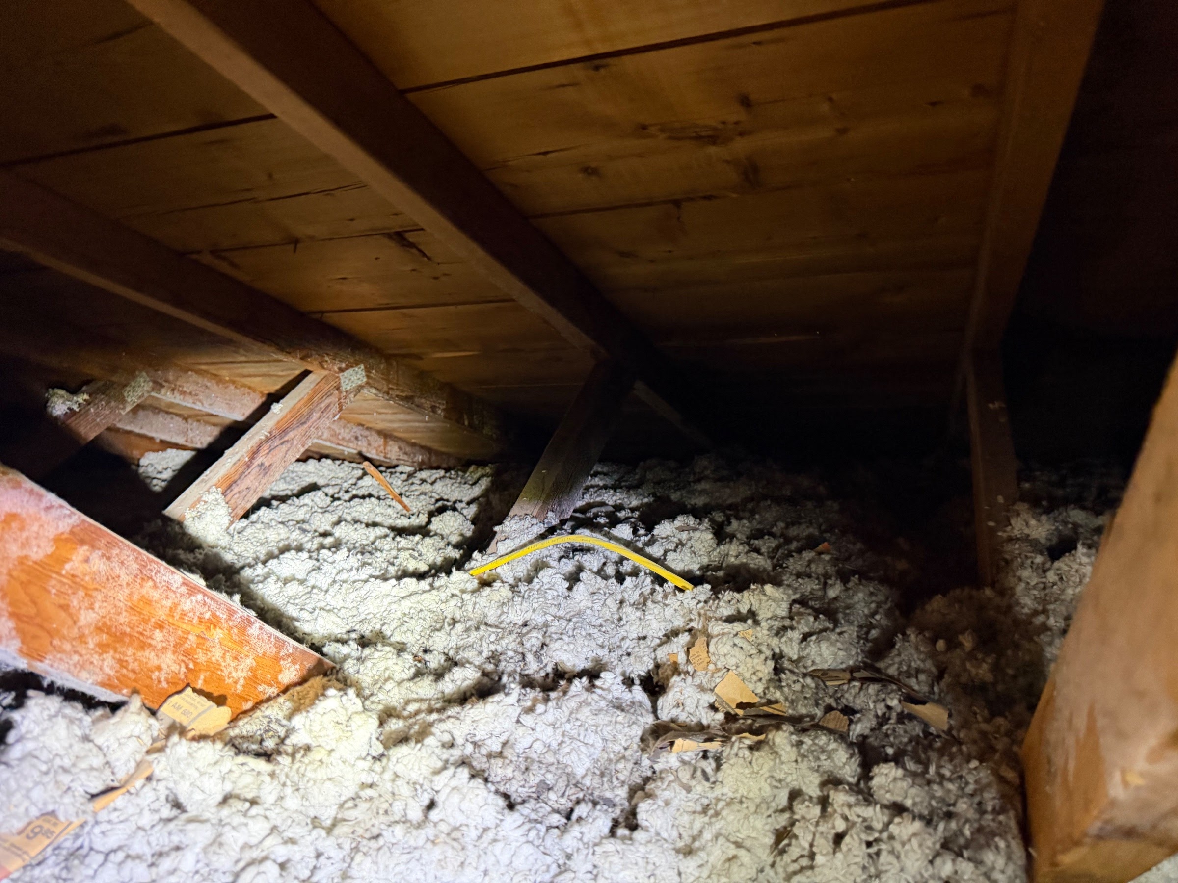 Before attic condition from Cottonwood Heights before-and-after photo set 2