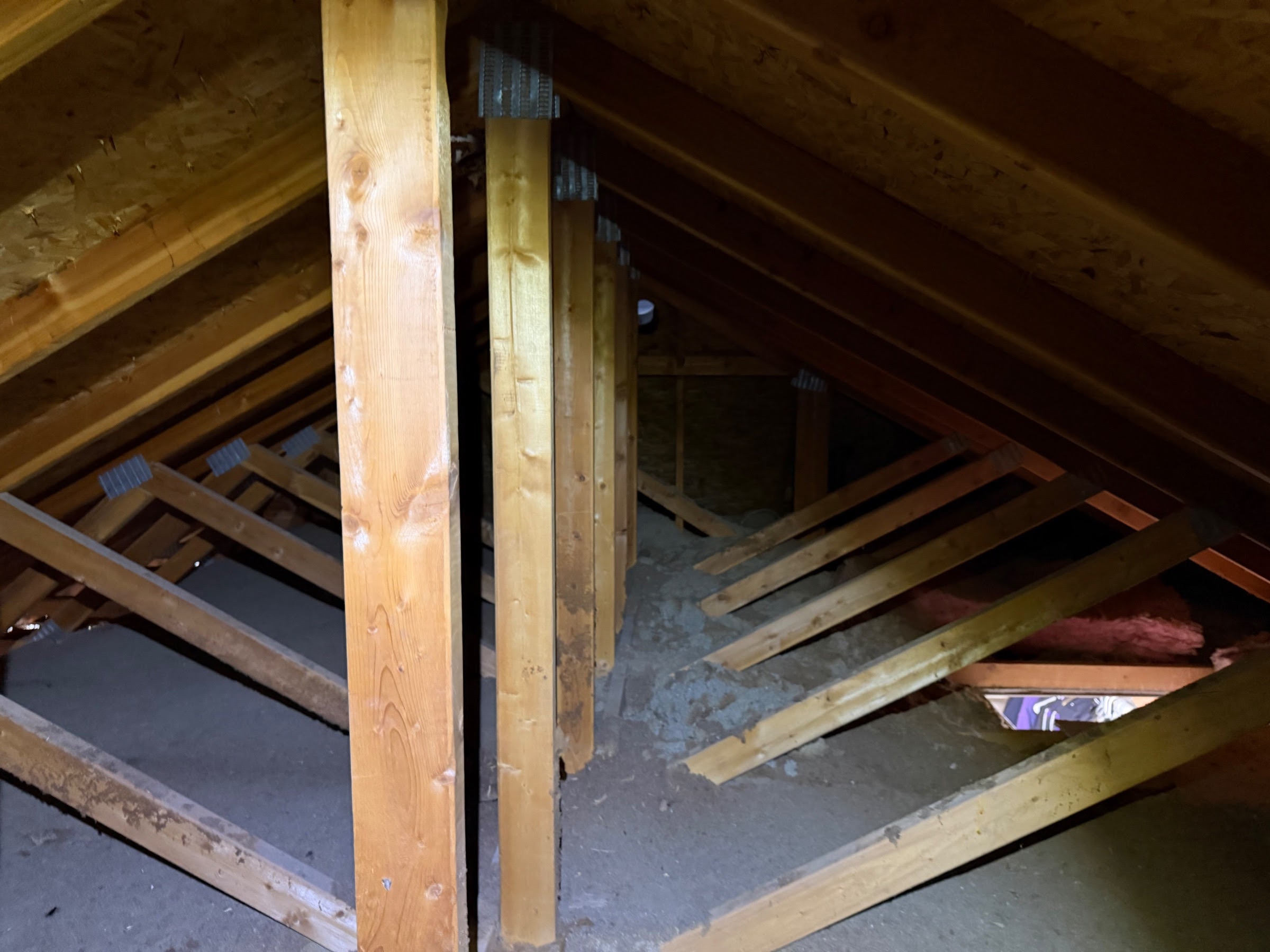 Before attic condition from Draper before-and-after photo set 3