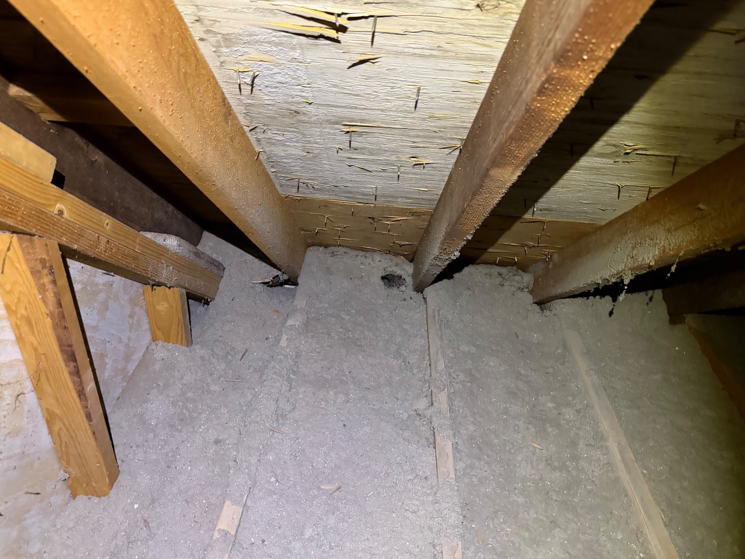 Before attic condition from Herriman before-and-after photo set 2