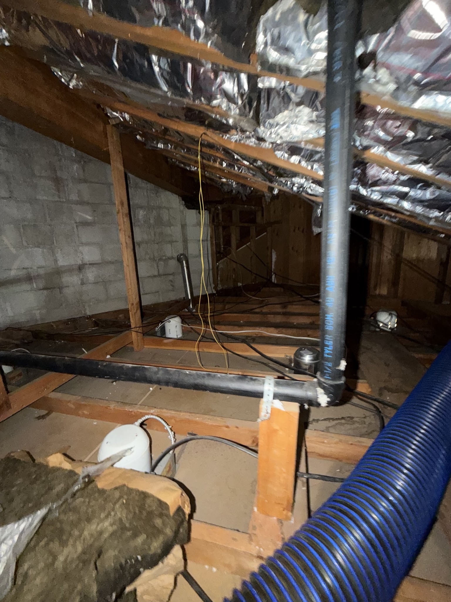 Finished attic condition from Holladay before-and-after photo set 1