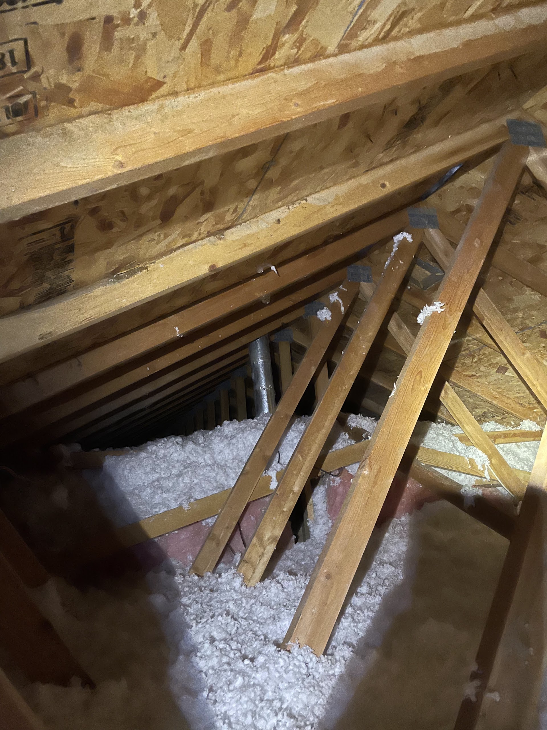 Finished attic condition from Holladay before-and-after photo set 2