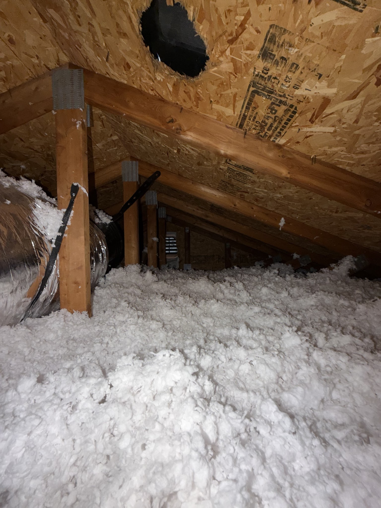 Finished attic condition from Sandy before-and-after photo set 1
