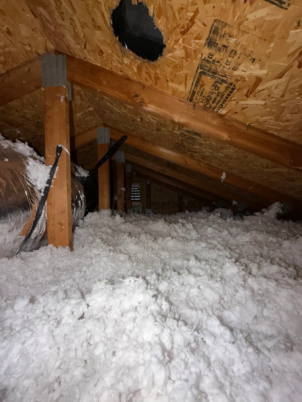 Finished attic condition from Sandy before-and-after photo set 1