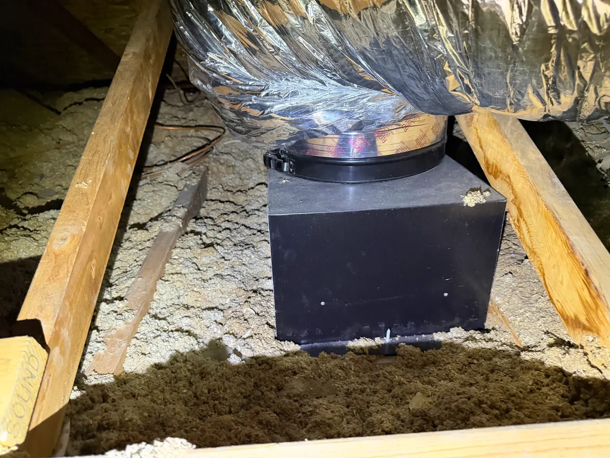 Before attic condition from Sandy before-and-after photo set 1