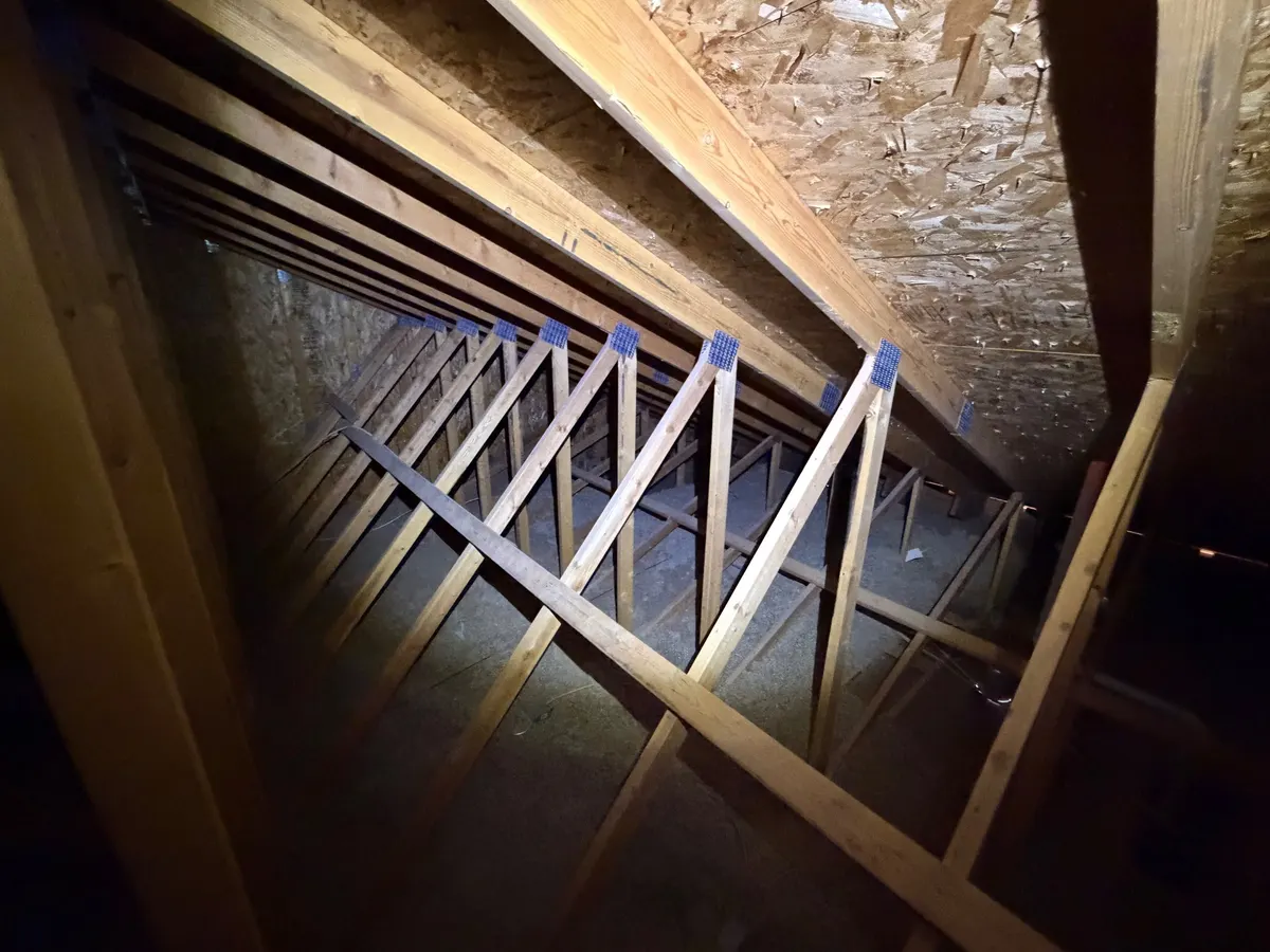 Before attic condition from South Jordan before-and-after photo set 1