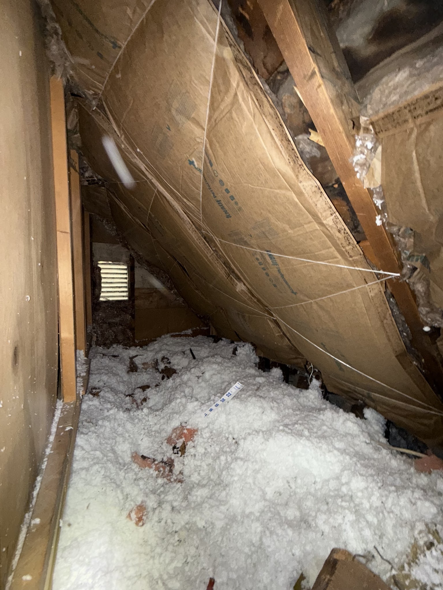 Finished attic condition from South Jordan before-and-after photo set 2