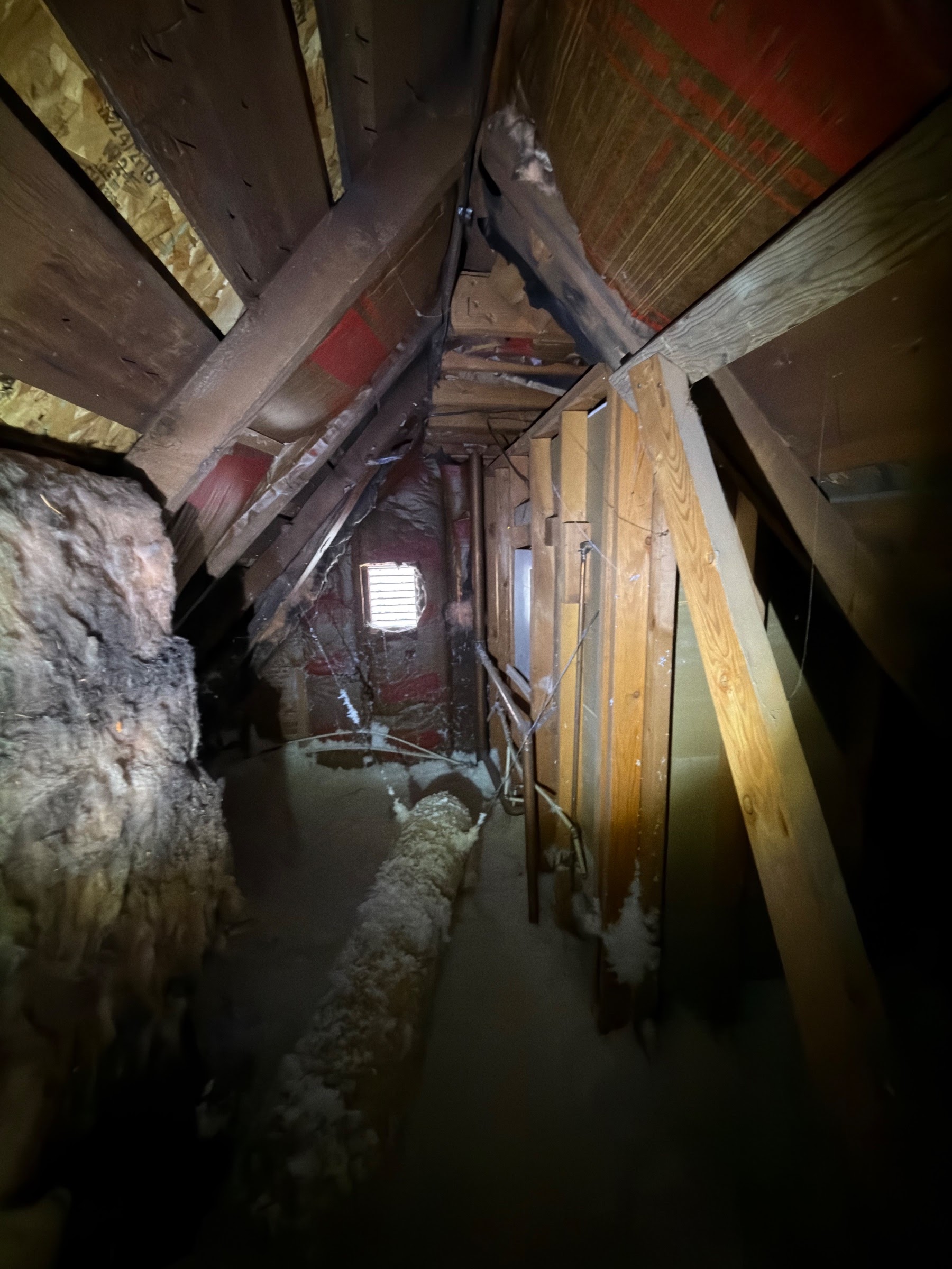 Before attic condition from South Jordan before-and-after photo set 2