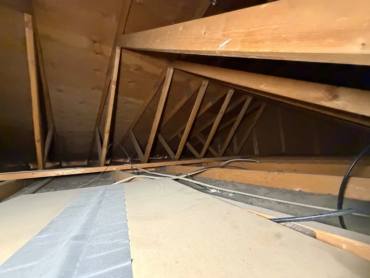 Before attic condition from South Jordan before-and-after photo set 3
