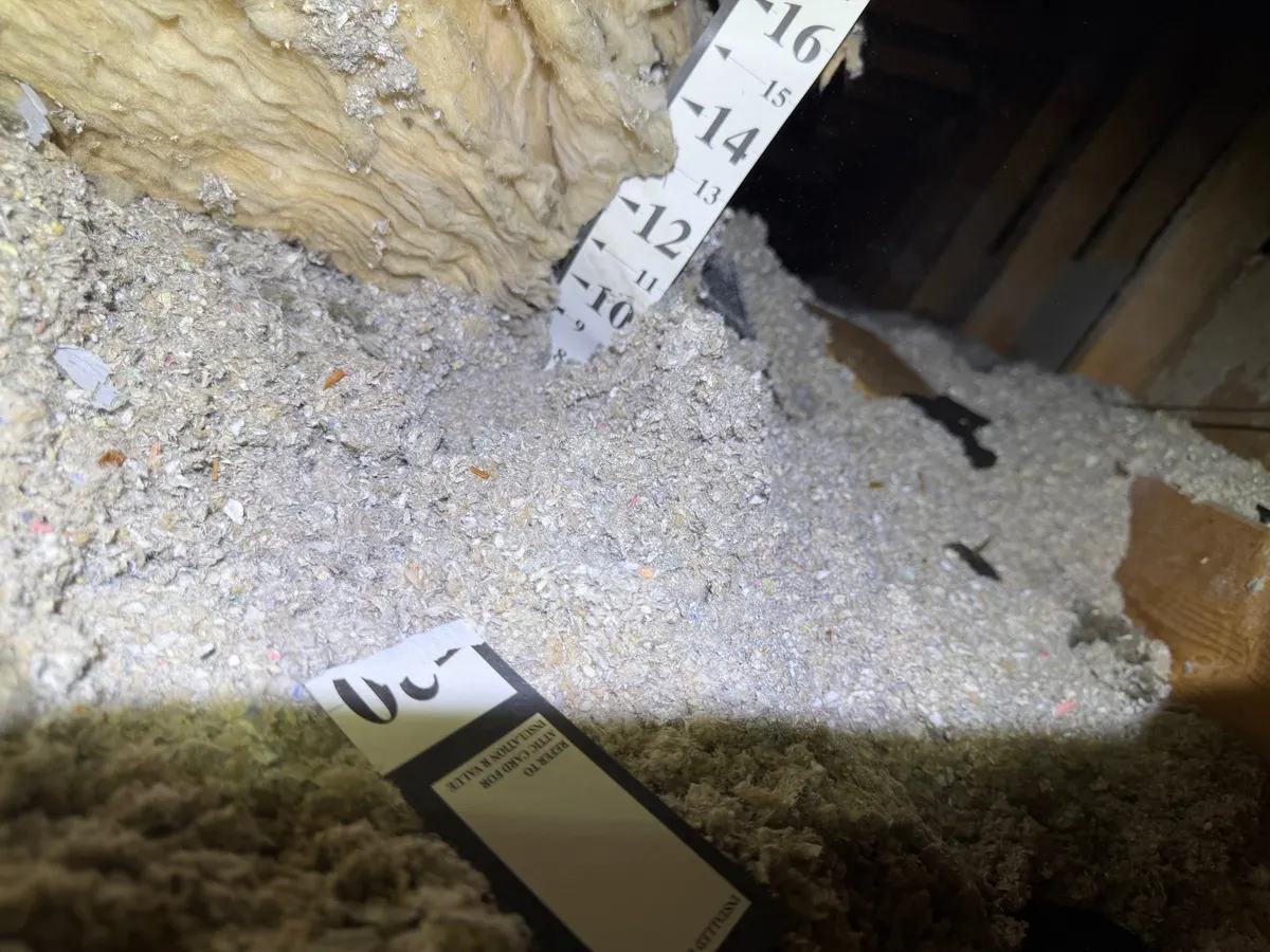 Before attic condition from Sugar House before-and-after photo set 3