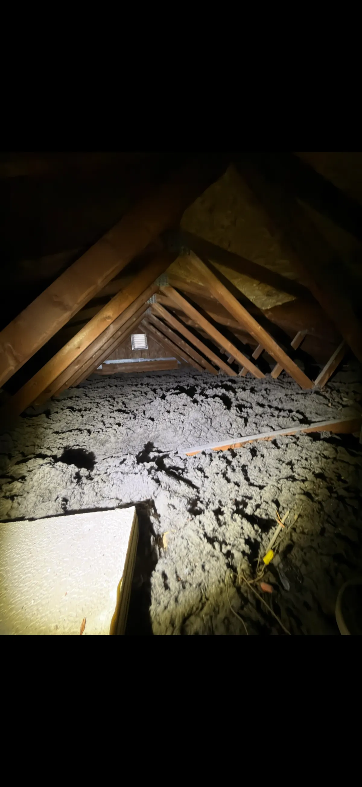 Before attic condition from West Jordan before-and-after photo set 1
