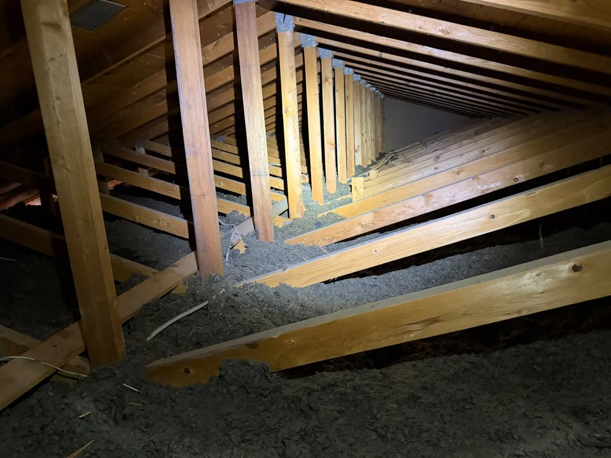 Before attic condition from West Jordan before-and-after photo set 3